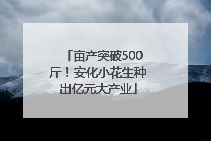 亩产突破500斤！安化小花生种出亿元大产业
