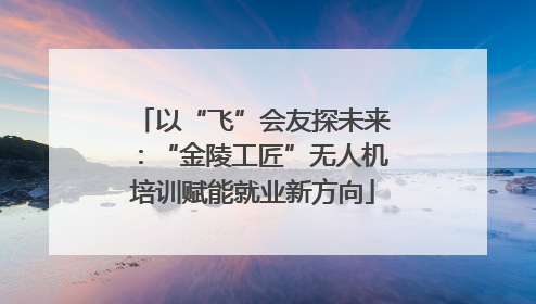 以“飞”会友探未来：“金陵工匠”无人机培训赋能就业新方向