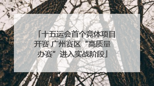 十五运会首个竞体项目开赛 广州赛区“高质量办赛”进入实战阶段