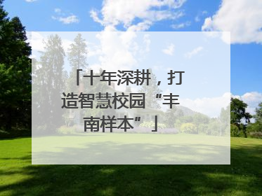 十年深耕，打造智慧校园“丰南样本”