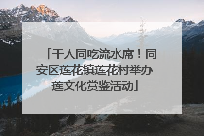 千人同吃流水席！同安区莲花镇莲花村举办莲文化赏鉴活动