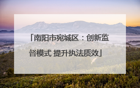 南阳市宛城区：创新监督模式 提升执法质效