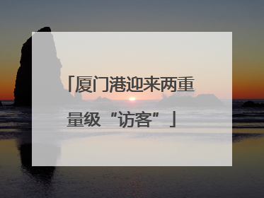 厦门港迎来两重量级“访客”