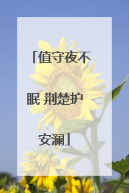 值守夜不眠 荆楚护安澜
