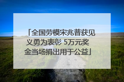 全国劳模宋兆普获见义勇为表彰 5万元奖金当场捐出用于公益