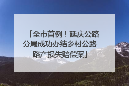 全市首例！延庆公路分局成功办结乡村公路路产损失赔偿案