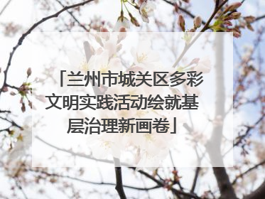 兰州市城关区多彩文明实践活动绘就基层治理新画卷