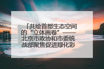 共绘首都生态空间的“立体画卷”——北京市政协和市委统战部聚焦促进绿化彩化美化生态空间建设联合协商议政