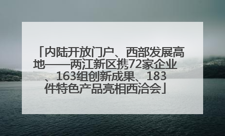 内陆开放门户、西部发展高地——两江新区携72家企业、163组创新成果、183件特色产品亮相西洽会