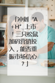 冲刺“A+H”上市！三只松鼠加码营销投入，能否重振市场信心？