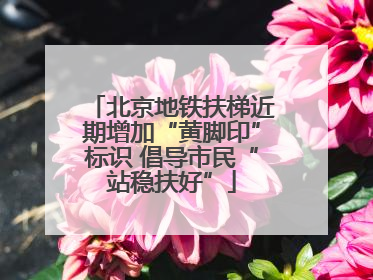 北京地铁扶梯近期增加“黄脚印”标识 倡导市民“站稳扶好”