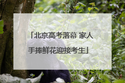 北京高考落幕 家人手捧鲜花迎接考生