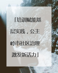 培训赋能基层实践，公主岭市社区治理激发新活力