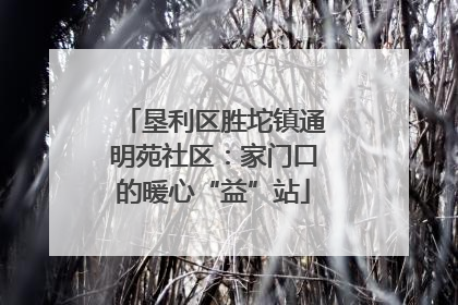 垦利区胜坨镇通明苑社区：家门口的暖心“益”站