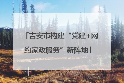 吉安市构建“党建+网约家政服务”新阵地