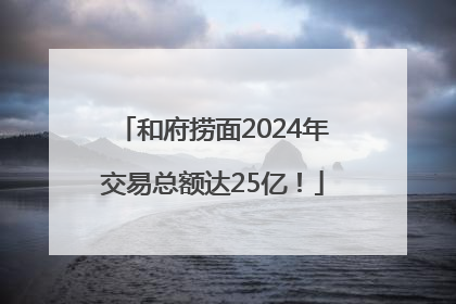和府捞面2024年交易总额达25亿！