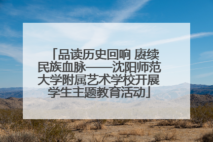 品读历史回响 赓续民族血脉——沈阳师范大学附属艺术学校开展学生主题教育活动
