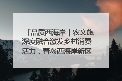 品质西海岸｜农文旅深度融合激发乡村消费活力，青岛西海岸新区的乡村振兴实践
