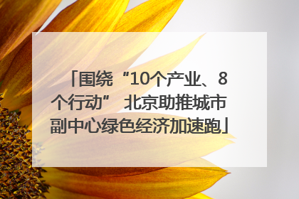围绕“10个产业、8个行动” 北京助推城市副中心绿色经济加速跑
