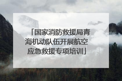 国家消防救援局青海机动队伍开展航空应急救援专项培训