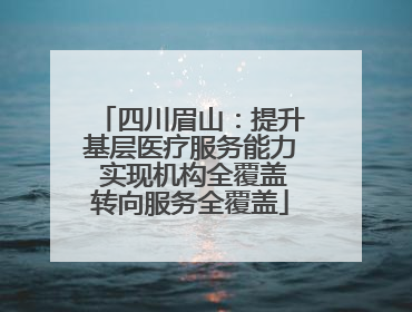 四川眉山：提升基层医疗服务能力 实现机构全覆盖转向服务全覆盖