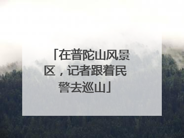 在普陀山风景区，记者跟着民警去巡山