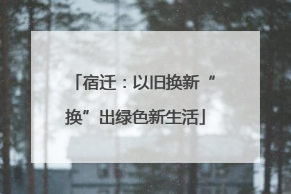 宿迁：以旧换新“换”出绿色新生活