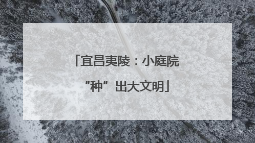 宜昌夷陵：小庭院“种”出大文明