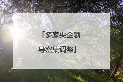 多家央企领导密集调整