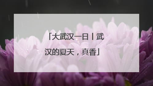 大武汉一日丨武汉的夏天，真香