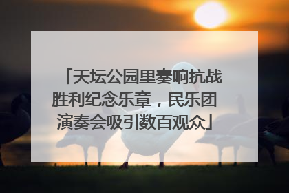 天坛公园里奏响抗战胜利纪念乐章，民乐团演奏会吸引数百观众