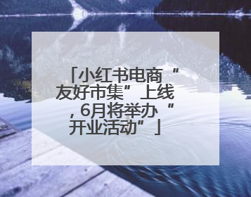 小红书电商“友好市集”上线，6月将举办“开业活动”