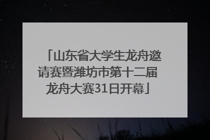 山东省大学生龙舟邀请赛暨潍坊市第十二届龙舟大赛31日开幕