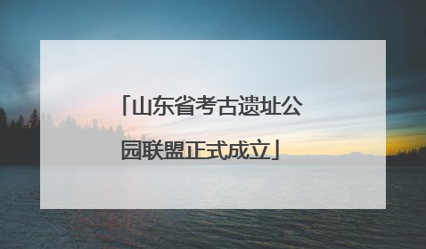 山东省考古遗址公园联盟正式成立