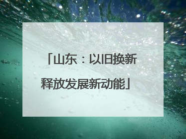 山东：以旧换新释放发展新动能