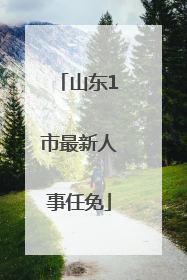 山东1市最新人事任免