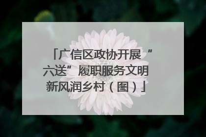 广信区政协开展“六送”履职服务文明新风润乡村（图）