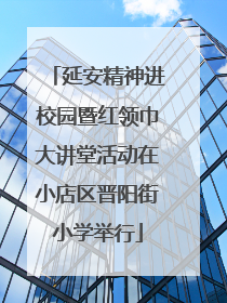 延安精神进校园暨红领巾大讲堂活动在小店区晋阳街小学举行