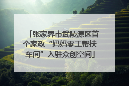 张家界市武陵源区首个家政“妈妈零工帮扶车间”入驻众创空间