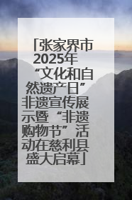张家界市2025年“文化和自然遗产日”非遗宣传展示暨“非遗购物节”活动在慈利县盛大启幕