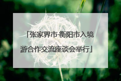 张家界市·衡阳市入境游合作交流座谈会举行