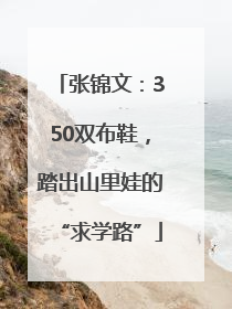 张锦文：350双布鞋，踏出山里娃的“求学路”
