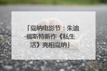 戛纳电影节：朱迪·福斯特新作《私生活》亮相戛纳
