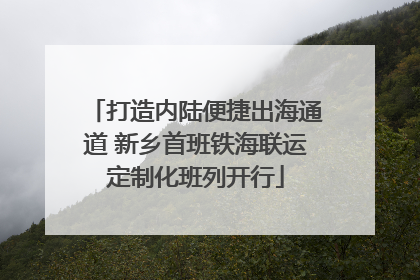 打造内陆便捷出海通道 新乡首班铁海联运定制化班列开行