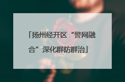 扬州经开区“警网融合”深化群防群治