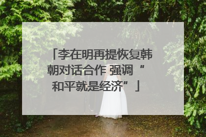 李在明再提恢复韩朝对话合作 强调“和平就是经济”