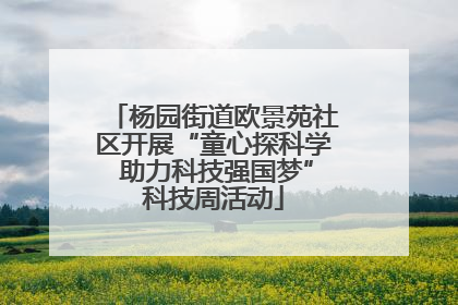 杨园街道欧景苑社区开展“童心探科学 助力科技强国梦”科技周活动