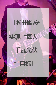 杭州临安实现“每人一千瓦光伏”目标
