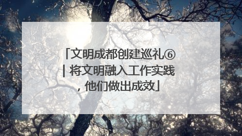 文明成都创建巡礼⑥｜将文明融入工作实践，他们做出成效