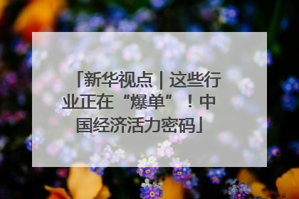 新华视点｜这些行业正在“爆单”！中国经济活力密码